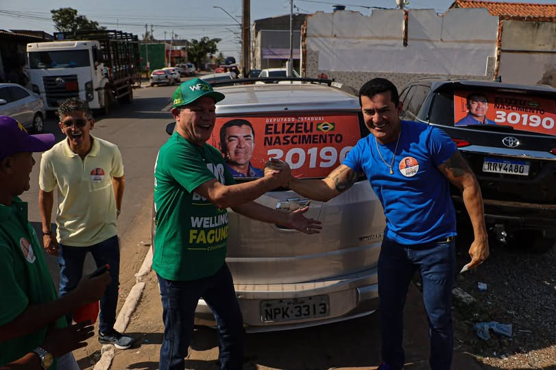Grande adesivaço de Elizeu Nascimento reúne apoiadores e Wellington Fagundes em Cuiabá