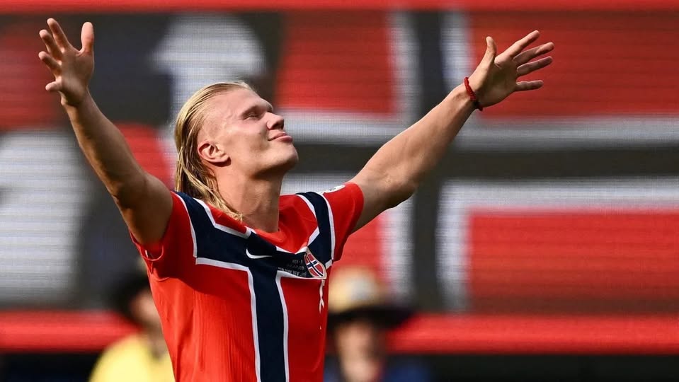 Haaland supera Ronaldo e Ibrahimovic após jogo da Noruega na Nations League