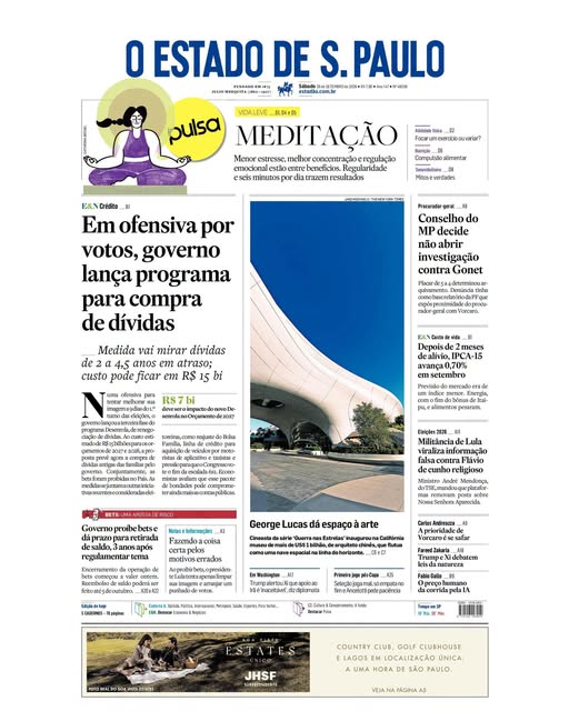 Esta é a #capadodia do Estadão deste sábado, 26. Acesse e assine o jornal em estadao.com.br