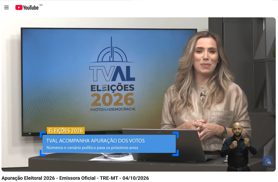 Apuração Eleitoral 2026 - Emissora Oficial - TRE-MT
