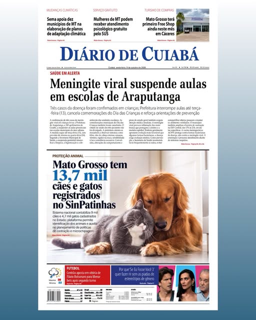 Confira as principais notícias de Mato Grosso na edição desta sexta-feira do Diário de Cuiabá.