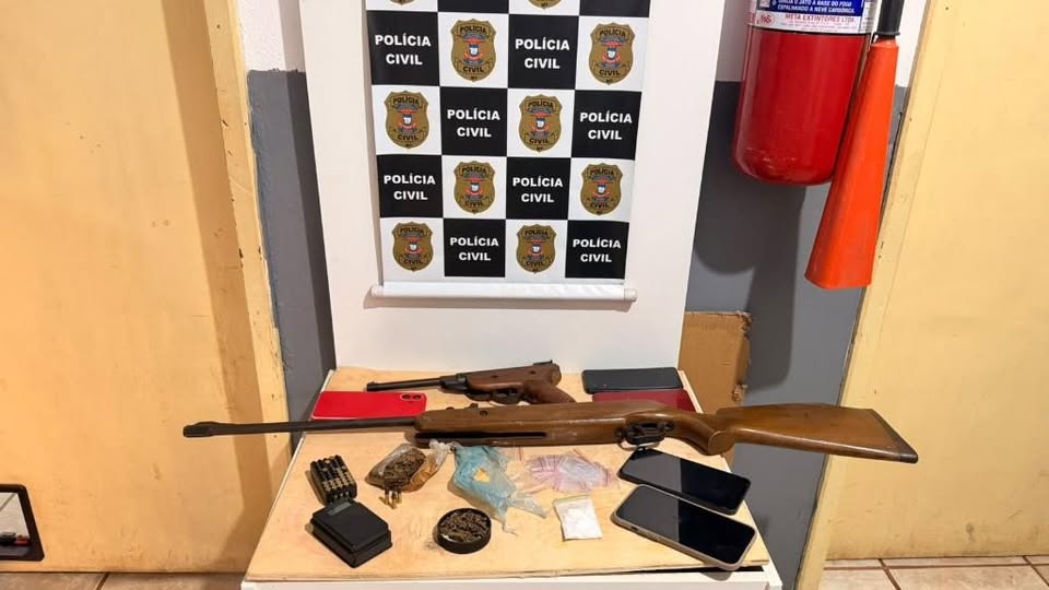 OPERAÇÃO ORIENTE: Polícia Civil prende suspeito por tráfico de drogas e apreende armas em Canarana