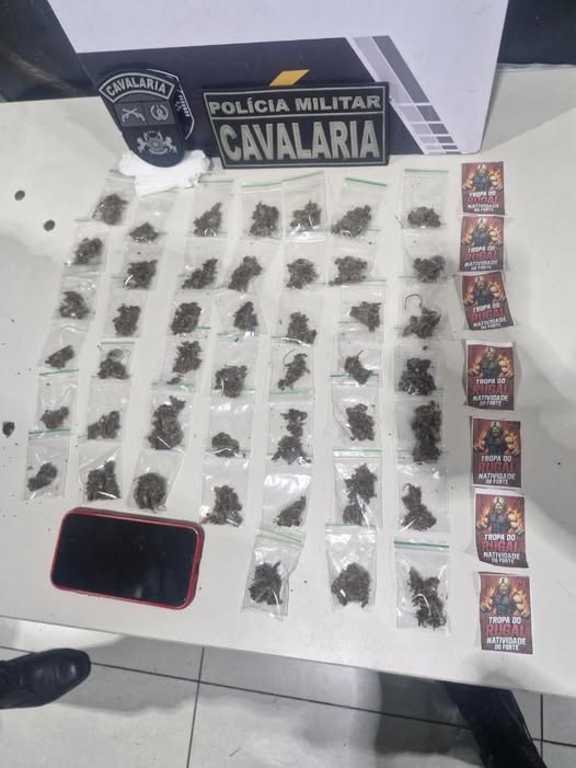 PATRULHAMENTO TÁTICO: Cavalaria da PM apreende adolescente com diversas porções de maconha após perseguição policial