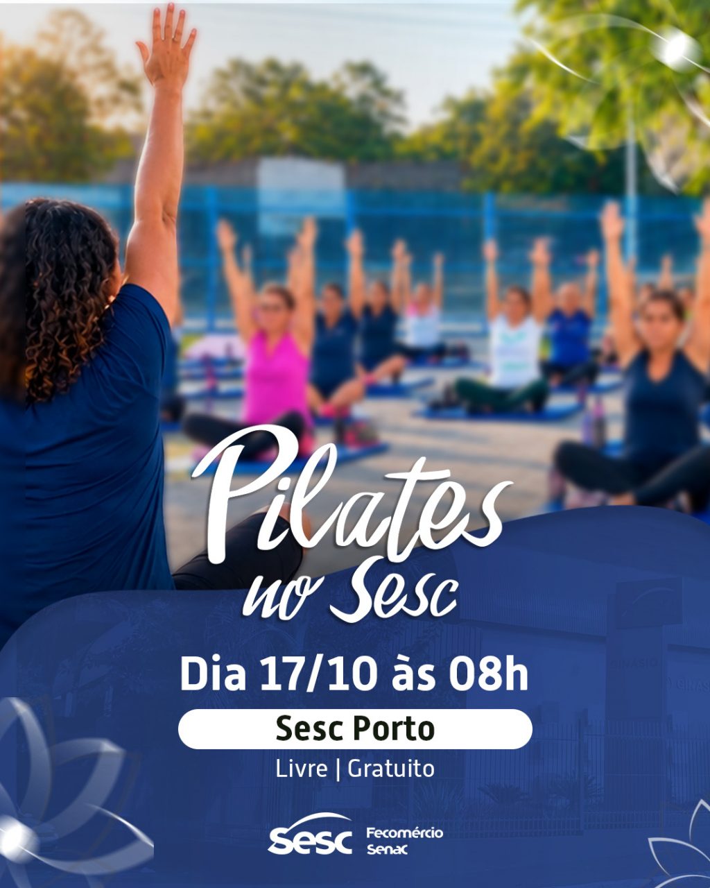 Sesc Porto convida para aula especial de Pilates neste sábado (17)