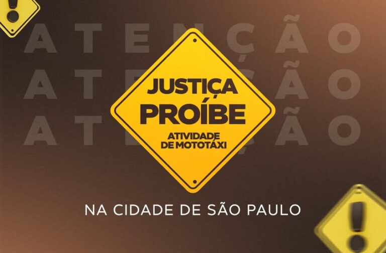 SÃO PAULO: Justiça mantém proibição de transporte remunerado de passageiros por moto